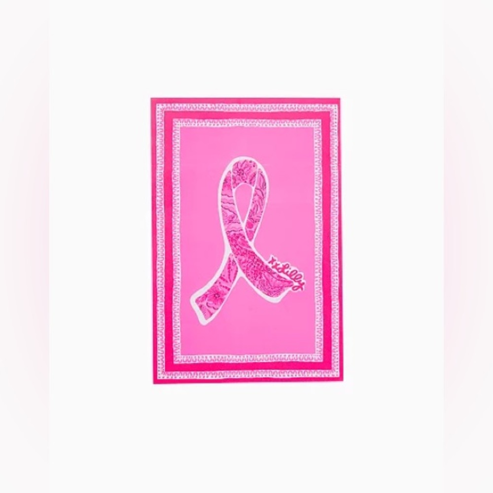 Lilly Pulitzer Breast Cancer Awareness Sticker - Cerise Pink Pinkie Promises